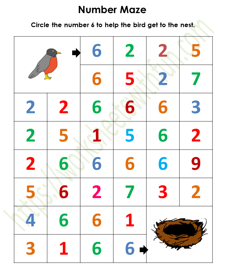 Course: Mathematics - Preschool, Topic: Number Maze